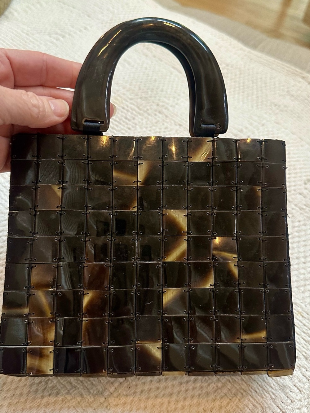 Torba Tortoiseshell Mosaic Top-Handle Bag